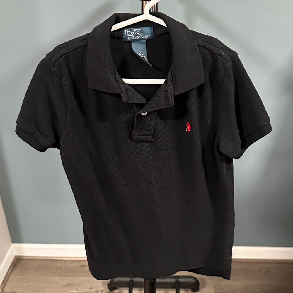 Polo by Ralph Lauren Men's Black Polo with Red Logo